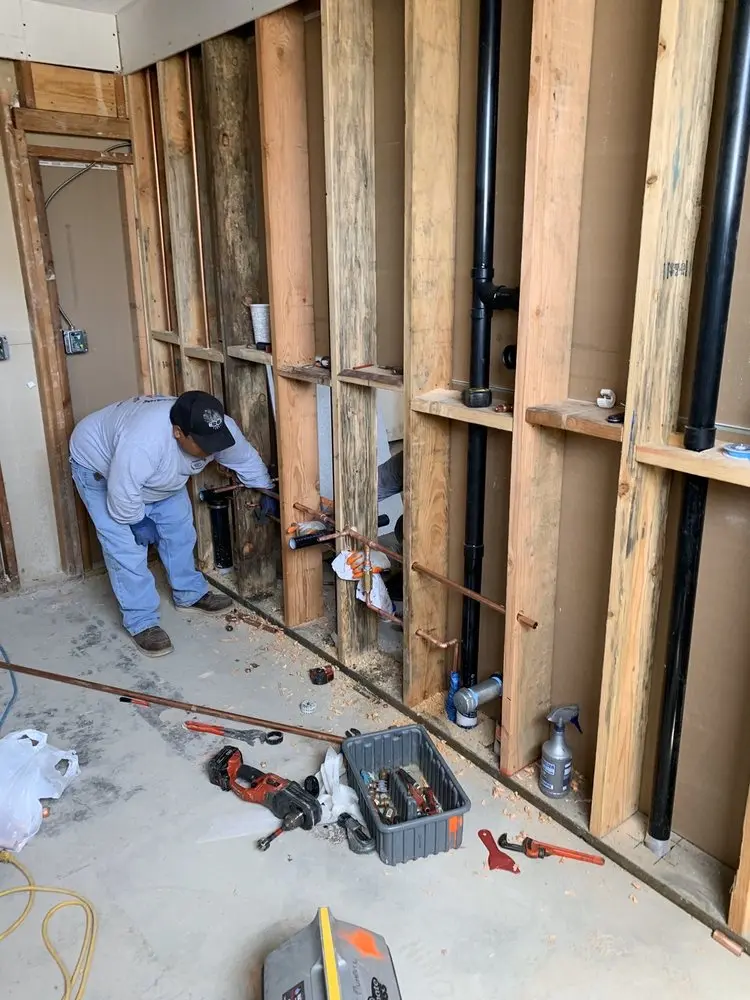 Commercial rough-in plumbing for Gas Line Repair in Melrose